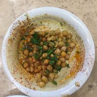 Hummus with hummus at Hummus Eliyahu - Yokneam in Yokneam