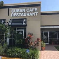 Outside at Cuban Cafe in Boca Raton