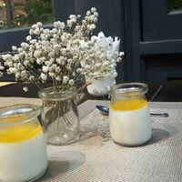 Passion fruit cheese Panna cotta?was good at Homefood - Truc Khe in Hanoi