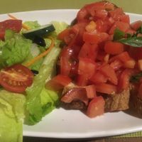 Tomato bruschetta  at Fior di Cucuzza in Matera