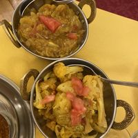 vegan cauliflower with potatoes and eggplant  at Yoga Ristorante Indiano in Trieste