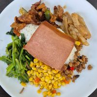 Vegan meat bento at Fou Shi Yuan in Tainan