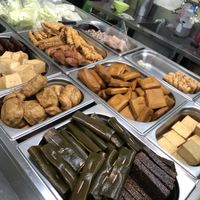 vegan meat and different kinds of tofu at Fou Shi Yuan in Tainan
