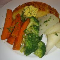 שכחתי איך קוראים לזה אבל היה טעים at Hiltl - Dachterrasse in Zurich