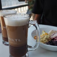Chai latte at Hiltl - Dachterrasse in Zurich