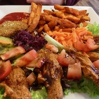 Köfte Teller at Mr Falafel in Schweinfurt