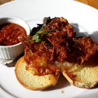 Mushroom on toast at Secret Creek Cafe in Lithgow
