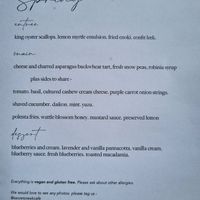 Menu at Secret Creek Cafe in Lithgow