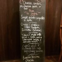 Menu from a ‘chefs menu’ set meal evening at Secret Creek Cafe in Lithgow