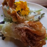 Stuffed Zucchini Flowers at Secret Creek Cafe in Lithgow