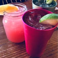 Cheers! at Solstice Pizza in Hood River