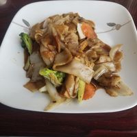 Flat noodles with tofu at Pho Saigon in Indianapolis