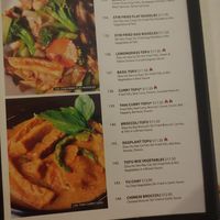 Vegetarian menu at Pho Saigon in Indianapolis