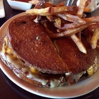 Monte Cristo sandwich (great!) at Chive Kitchen in Farmington