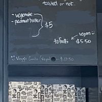 Vegan bagel options   at Huff Bagelry in Mentone