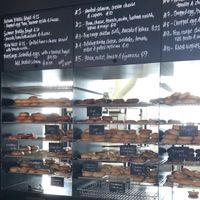 Bagel selection  at Huff Bagelry in Mentone