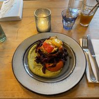 Vegan lasagna sans pasta.  at Bloem in Amsterdam