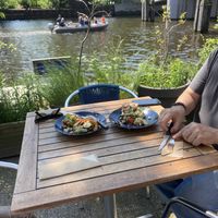 Superb sandwitches, aubergine and tofu salad  at Bloem in Amsterdam