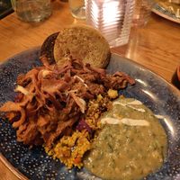 Jackfruit main dish at Bloem in Amsterdam