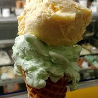 Mango on green apple  at Cones in Hawthorn