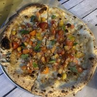 Bruschetta pizza   at Pizza Barbone in Hyannis