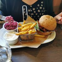 Bhaji burger at Danu Restaurant - Brehon Hotel in Killarney