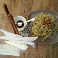 Vietnamese pesto with quang noodles at Annen Vegetarian & Yoga in Hoi An