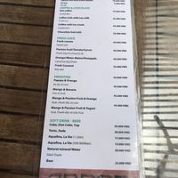 Updated drinks menu with 2019 prices at Annen Vegetarian & Yoga in Hoi An