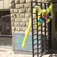 No sign on entrance. Blink and you'll miss it.  at Green Laces in Stockholm