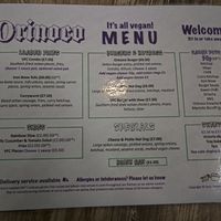 ...the menu as of 19/06/21 at Orinoco Vegan York in York