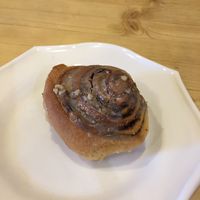 cinnamon swirl bun at Loving Hut  in Moscow