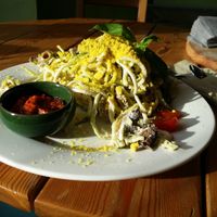 One of their raw zucchini pastas. at RA Family in St Petersburg
