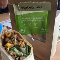 Vegan wrap at SJ - Swedish Railways in Stockholm