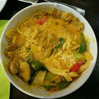 vegan green curry at Aroydee in Frankfurt