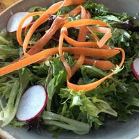Simple salad with very nice and light lemon Vinaigrette  at Pfriem Family Brewers in Hood River