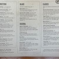 Menu with several vegan options   at Pfriem Family Brewers in Hood River