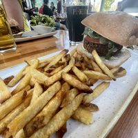 Veggie burger  at Pfriem Family Brewers in Hood River