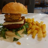 Bacon cheeseburger at Green Bar in Makati