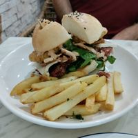 Yummy burger at Green Bar in Makati