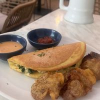 Chickpea omlete  at Green Bar in Makati