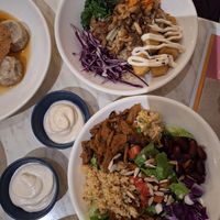 Upper Left : Dumplings;  Upper Middle : Mushroom Bowl ; Lower Middle : Hollywood Bowl at Green Bar in Makati