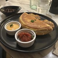 Chickpea omelette  at Green Bar in Makati