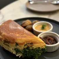Chickpea omelette   at Green Bar in Makati
