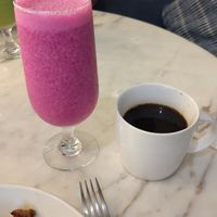 Dragon fruit juice & Americano at Green Bar in Makati