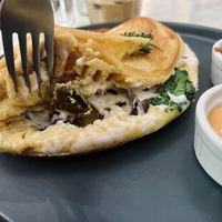 Chickpea Omelet  at Green Bar in Makati
