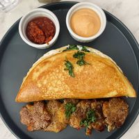 Chickpea omelet  at Green Bar in Makati