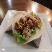 Popcorn chick'un taco. (Breaded tofu) at Green Bar in Makati