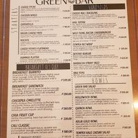 Menu 1/2 at Green Bar in Makati