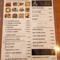 Menu 2/2 at Green Bar in Makati
