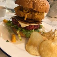 Wild cheeseburger  at Green Bar in Makati